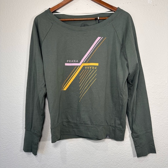 NWT Prana Organic Cotton Long Sleeve Women's Top Small - Picture 1 of 6